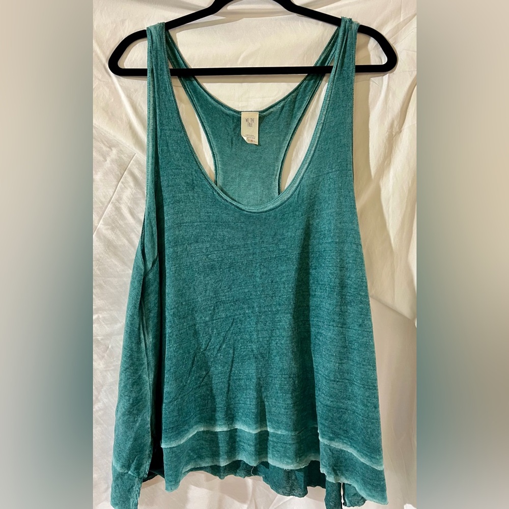 NWT We the Free Free People Teal Layered Tank Size Medium